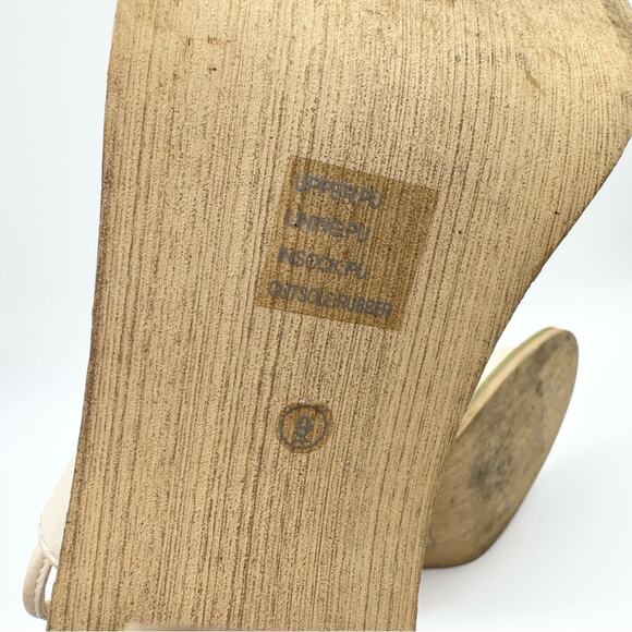 UO Silence + Noise Sofia Lace Up Ankle Tie Heel Sandals Cream Size 9 Boho Glam - Picture 11 of 14